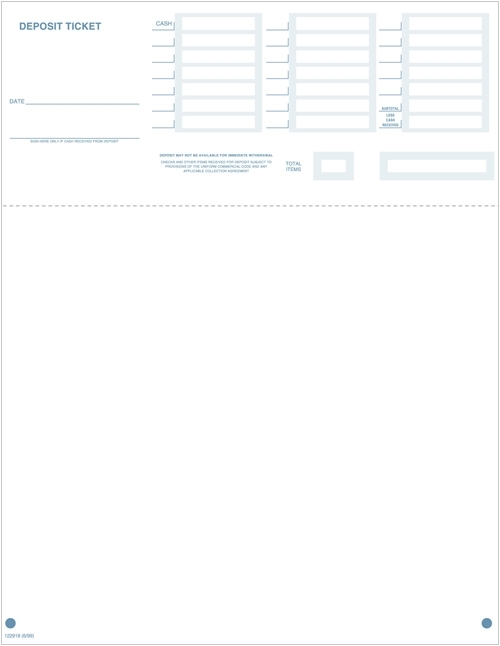 Laser Deposit Tickets (QuickBooks® Compatible)