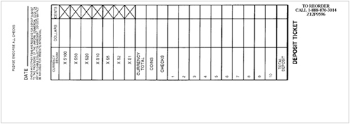 Style 2 Bookbound Deposit Tickets