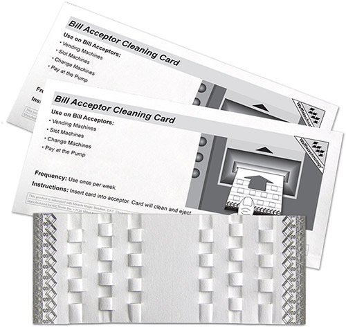 Bill Acceptor Cleaning Card